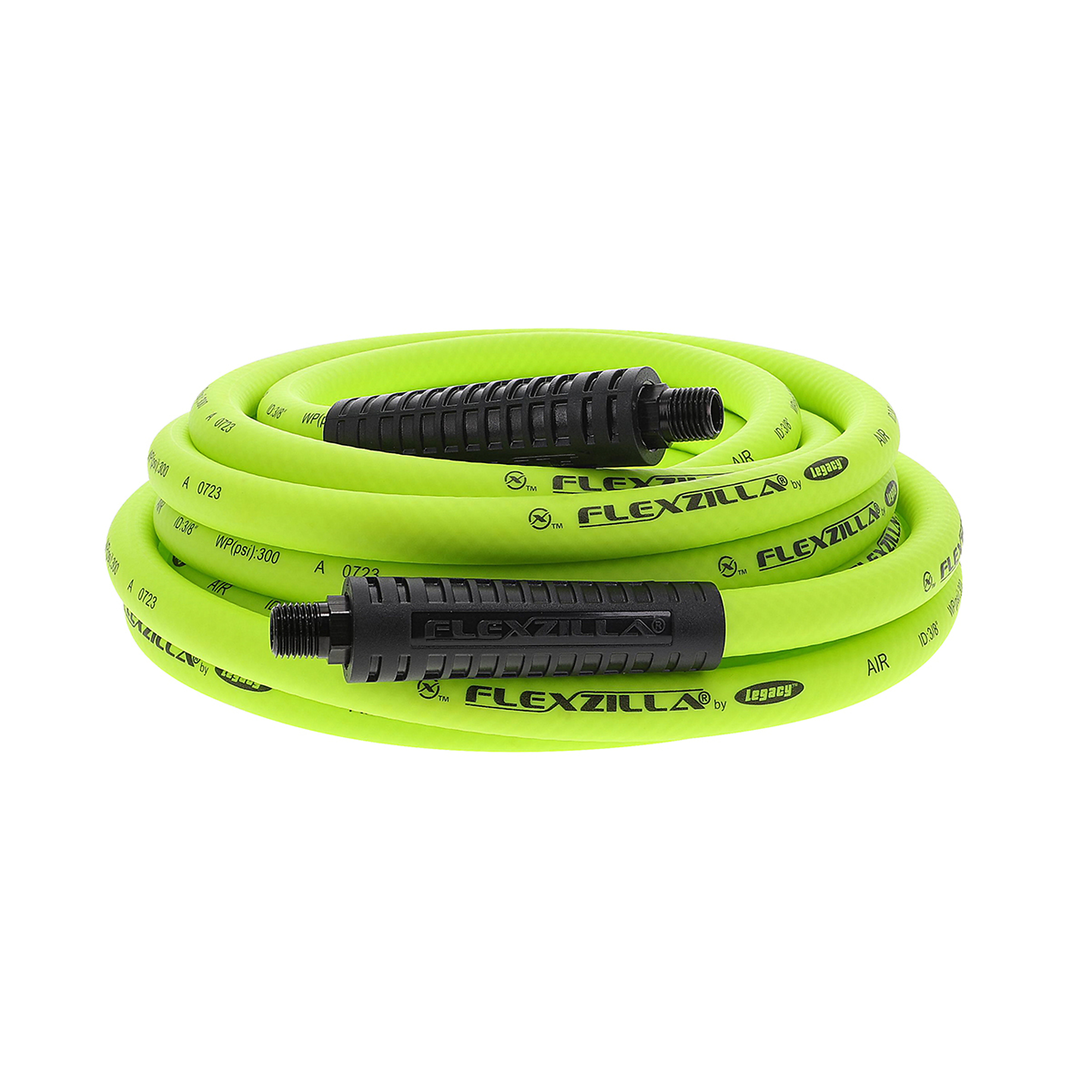 Legacy Flexzilla®, Air Hose, 3/8in. x 25ft., 1/4in. MNPT Fittings, Hose Diameter 3/8 in, Hose Length 25 ft, Model# HFZ3825YW2-E